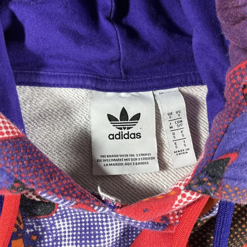 Adidas CNY‎ Hoodie Men Small Geometric Purple Orange GN5448 Streetwear
